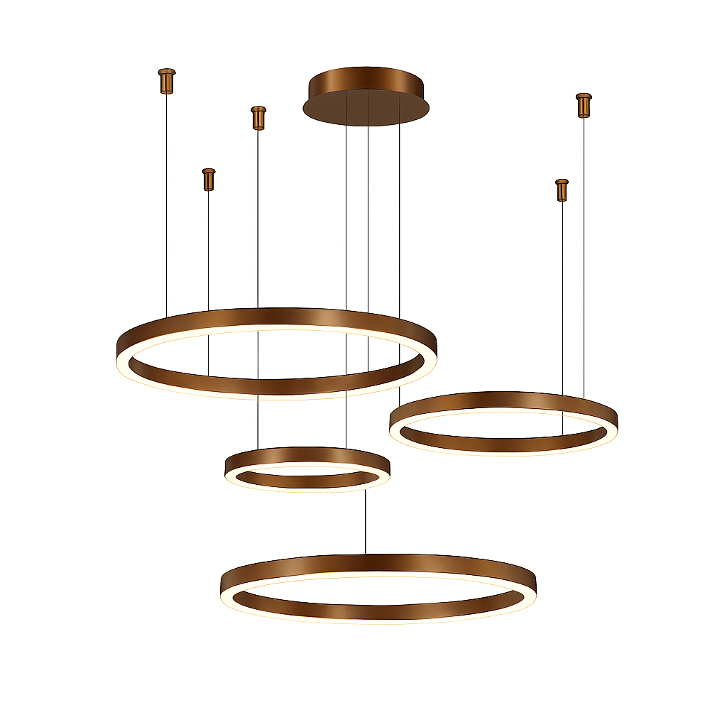 Lustre Moderne À Anneaux - Maison Lumina