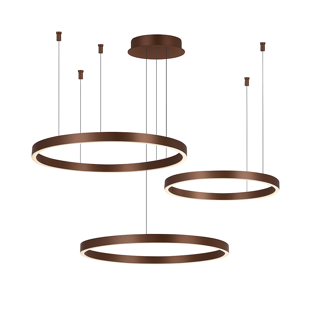 Lustre Moderne À Anneaux - Maison Lumina