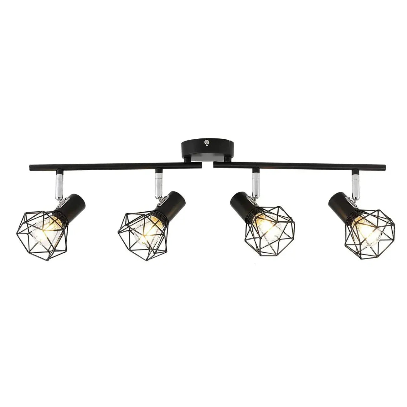 Plafonnier Noir Élégant Multipièces - Maison Lumina