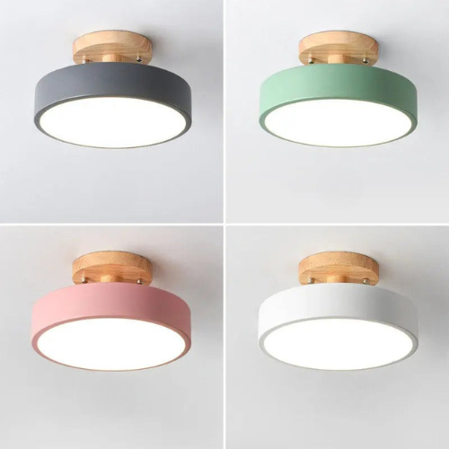 Plafonnier Moderne LED Bois & Métal - Maison Lumina