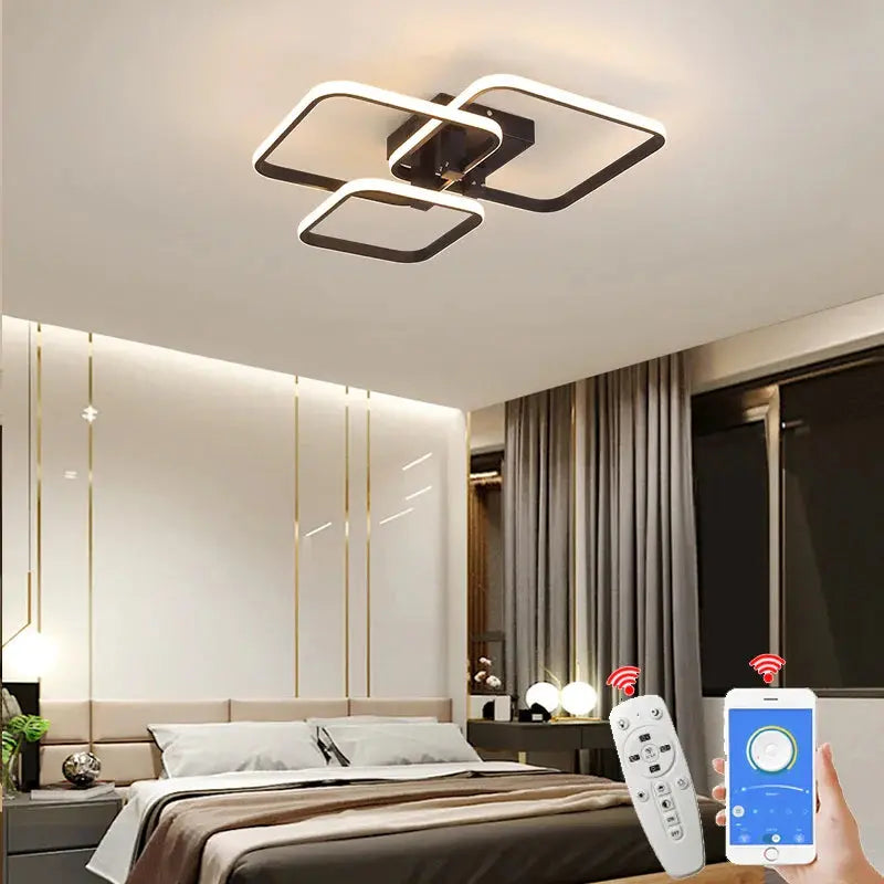 Plafonnier LED Carré Moderne - Maison Lumina