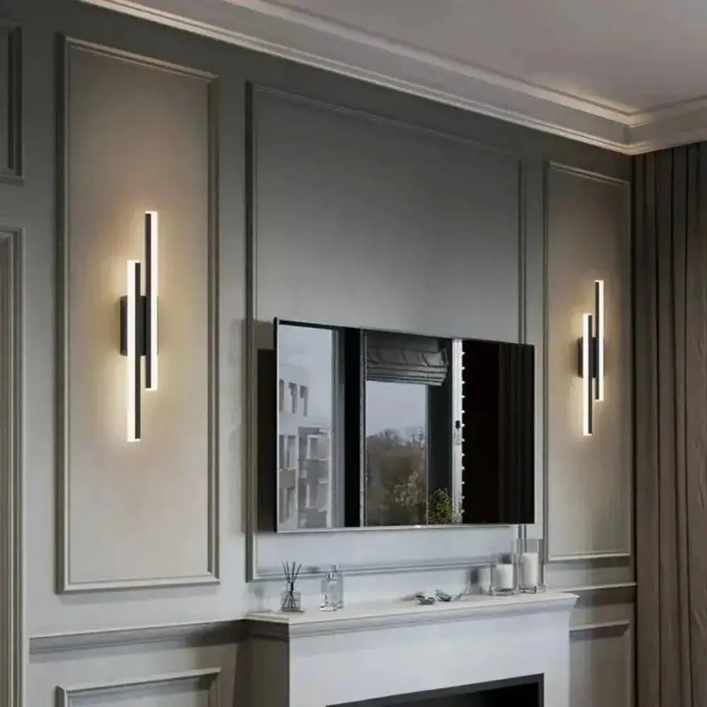 Applique LED Murale Noire Design - Maison Lumina
