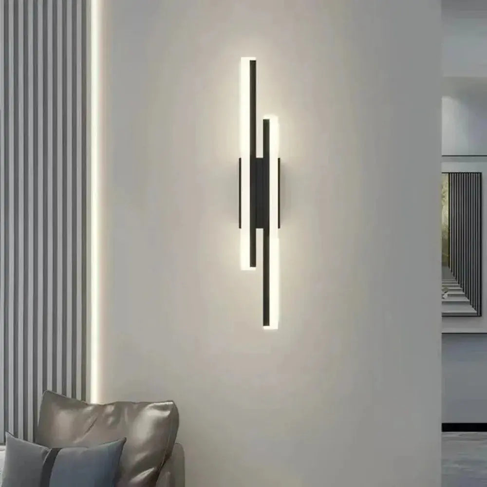 Applique LED Murale Noire Design - Maison Lumina