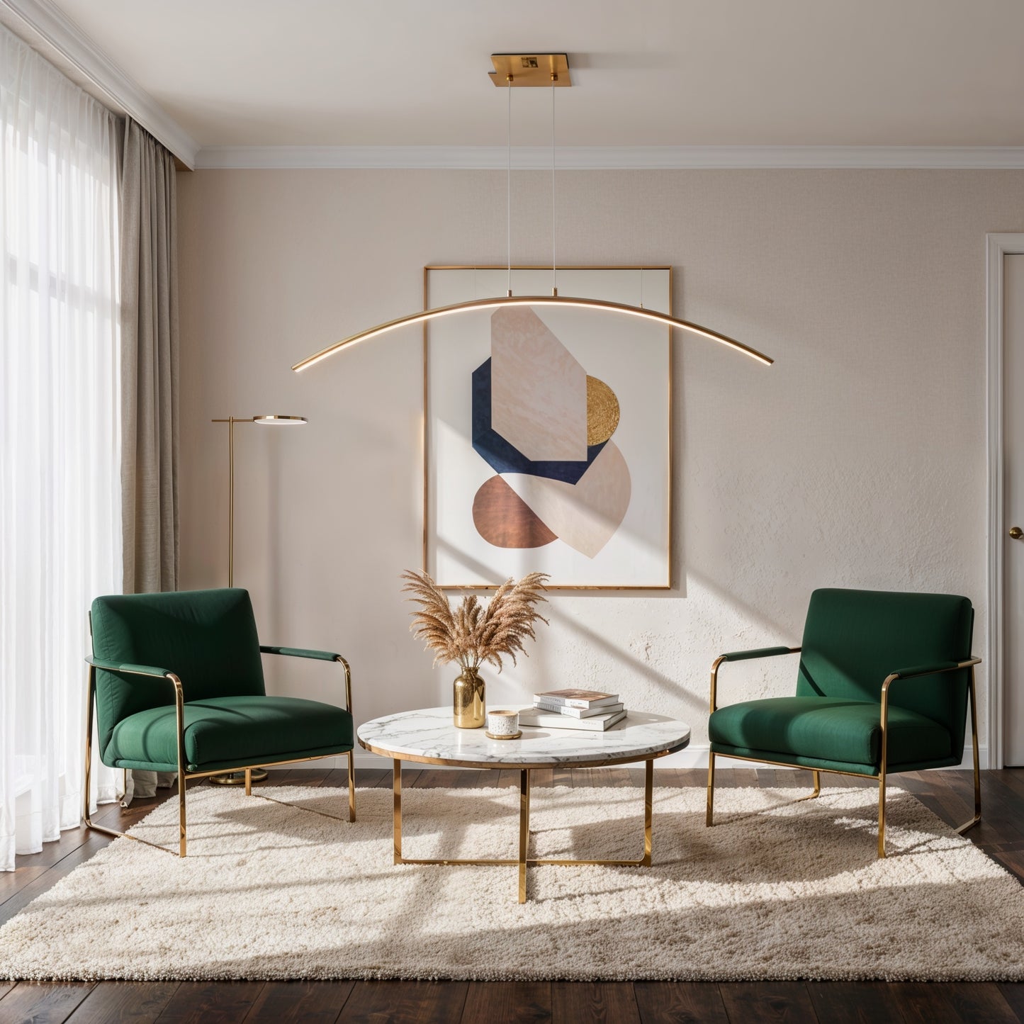 Suspension Luminaire Demi-Lune
