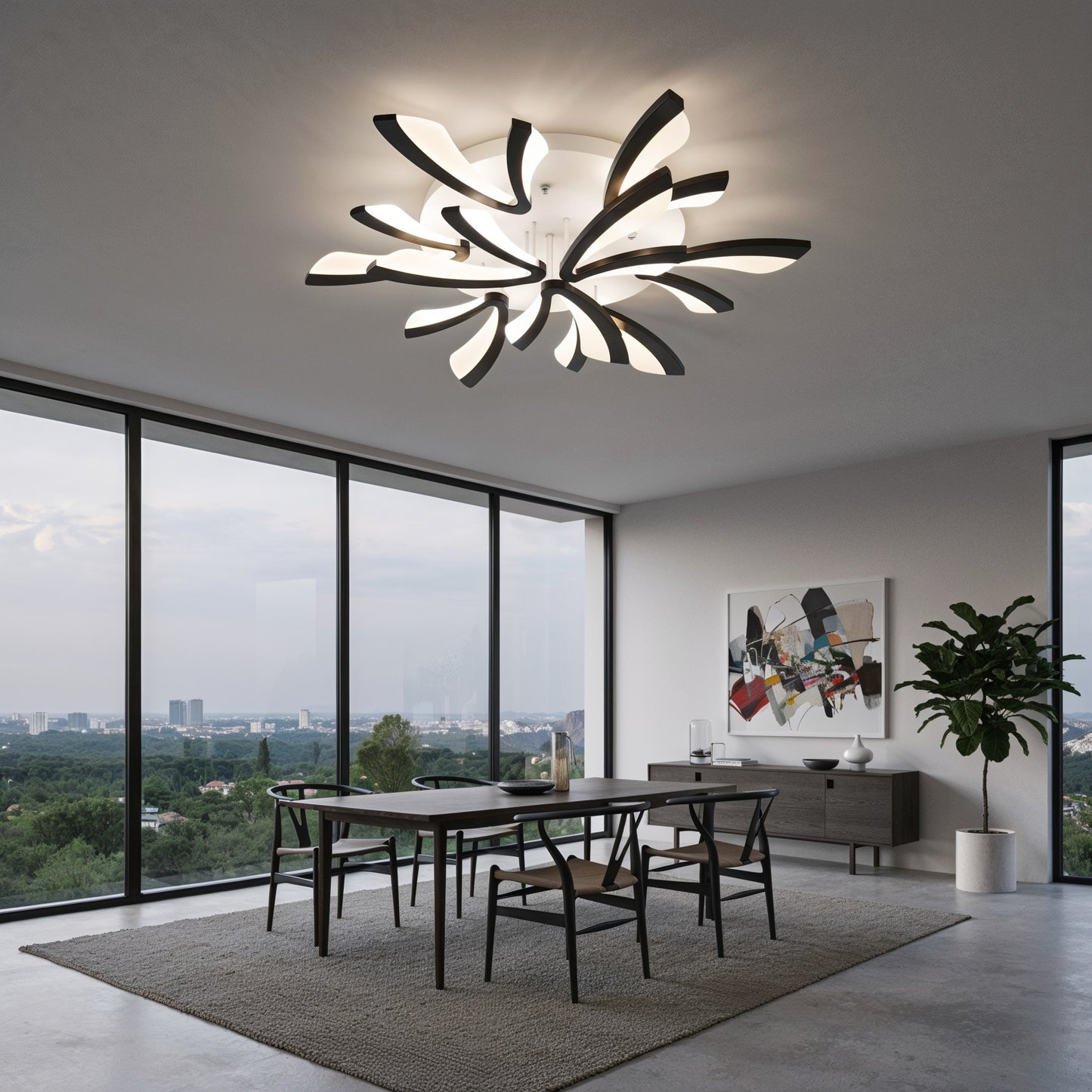 Plafonnier Floral Moderne