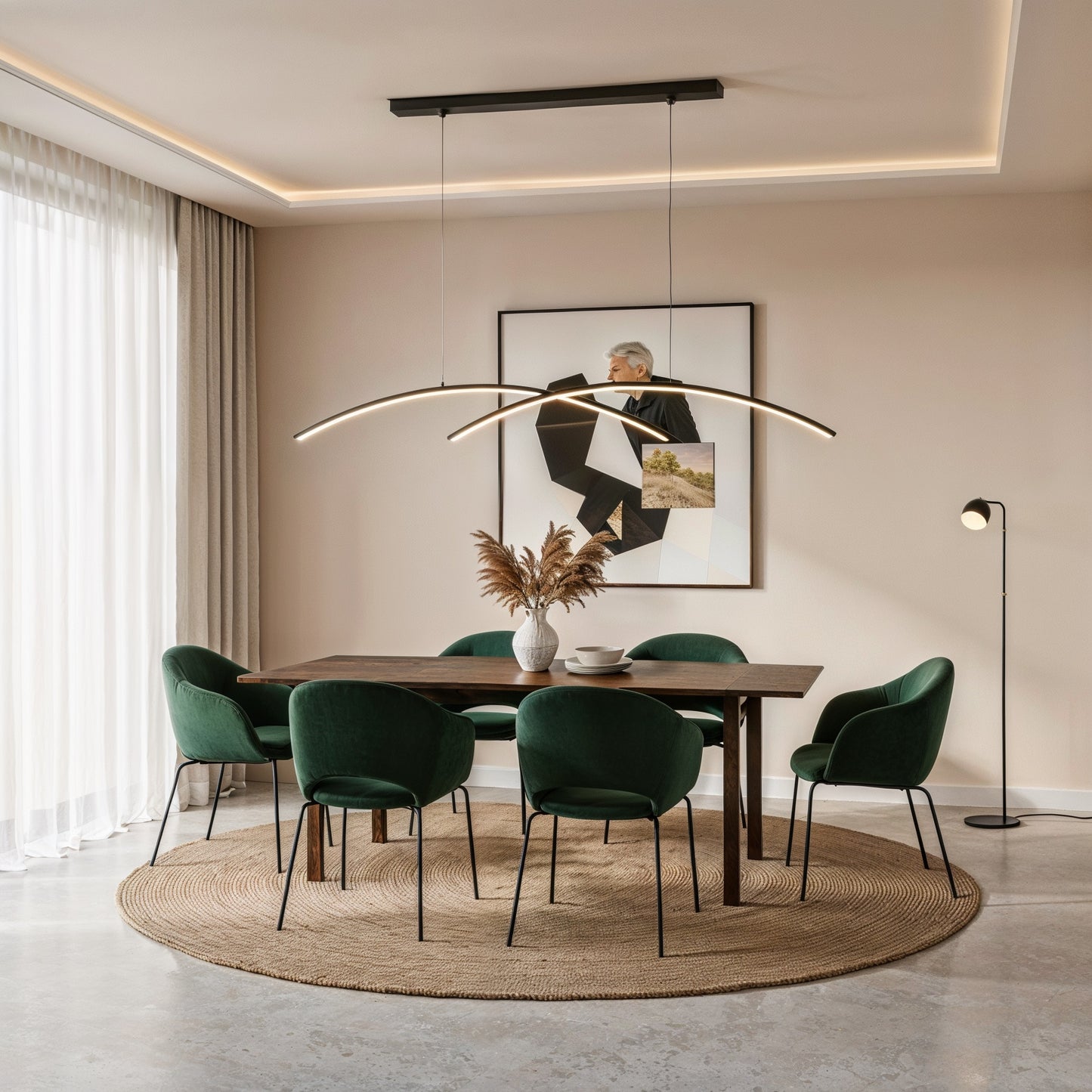 Suspension Luminaire Demi-Lune