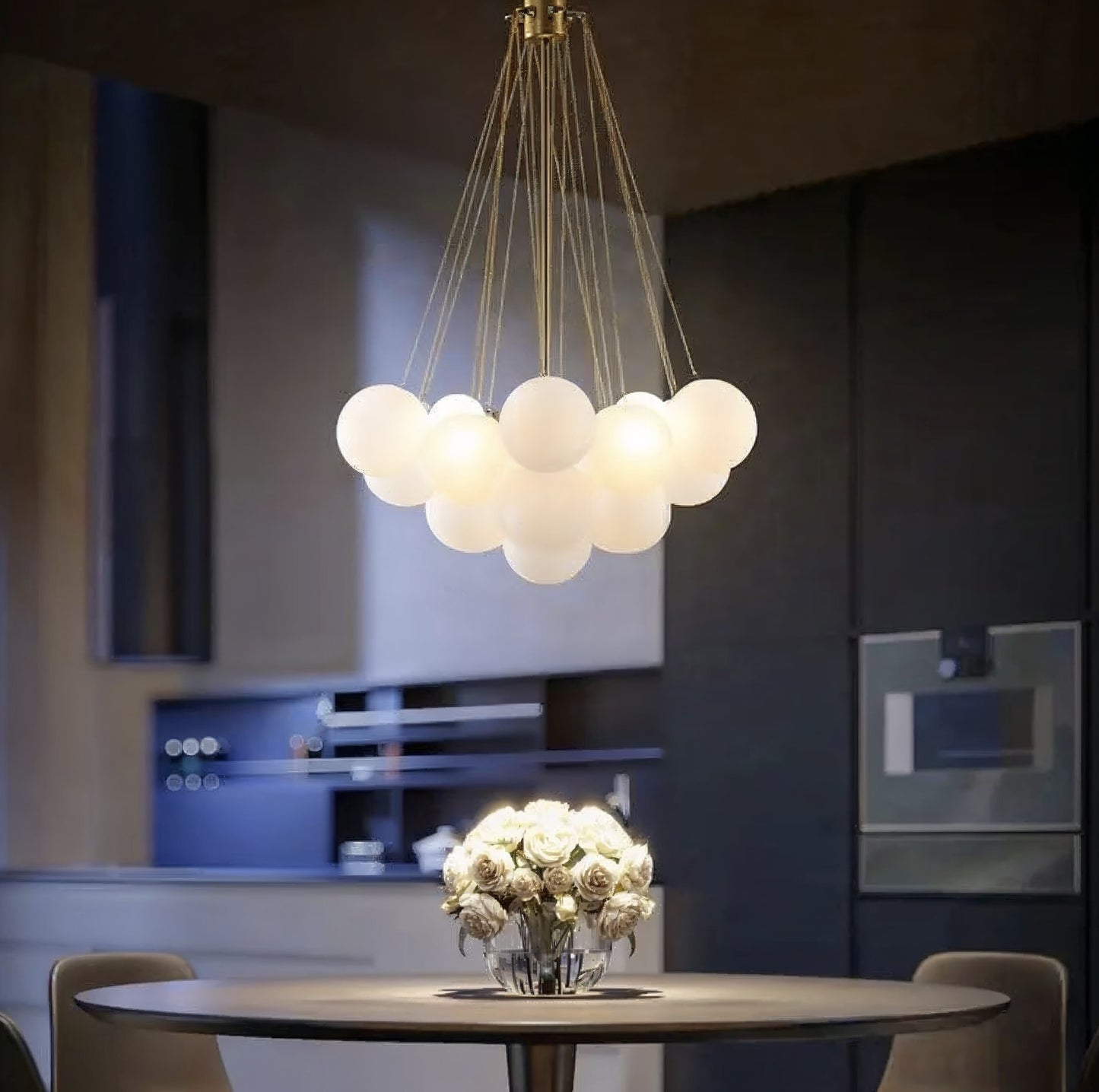 Lustre moderne à boules
