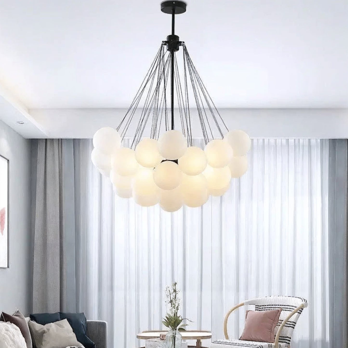 Lustre moderne à boules