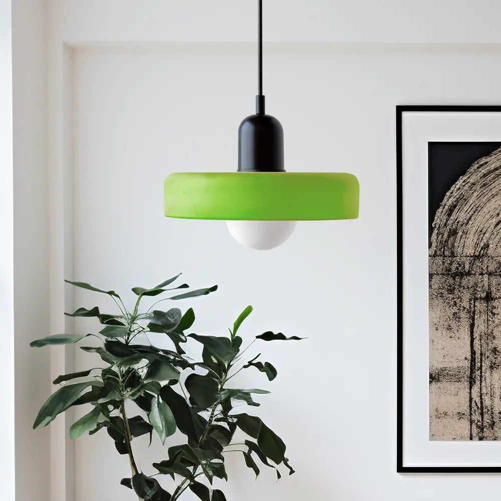 Lampe Suspendue en Verre Coloré - Maison Lumina
