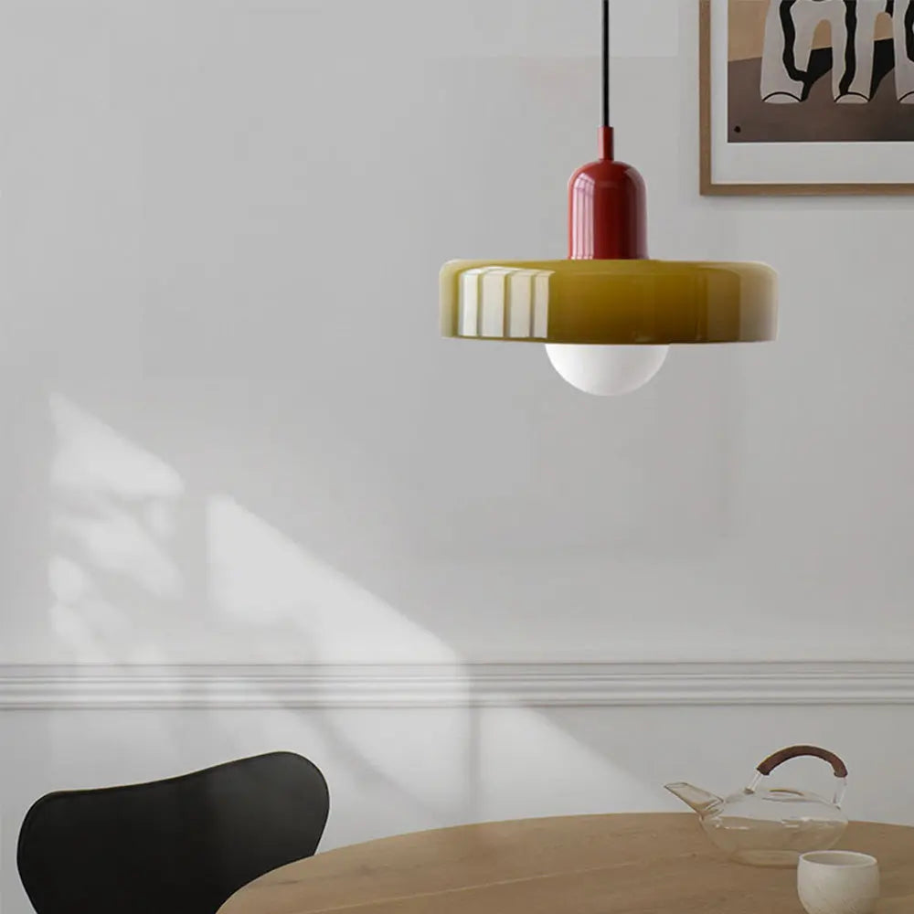 Lampe Suspendue en Verre Coloré - Maison Lumina