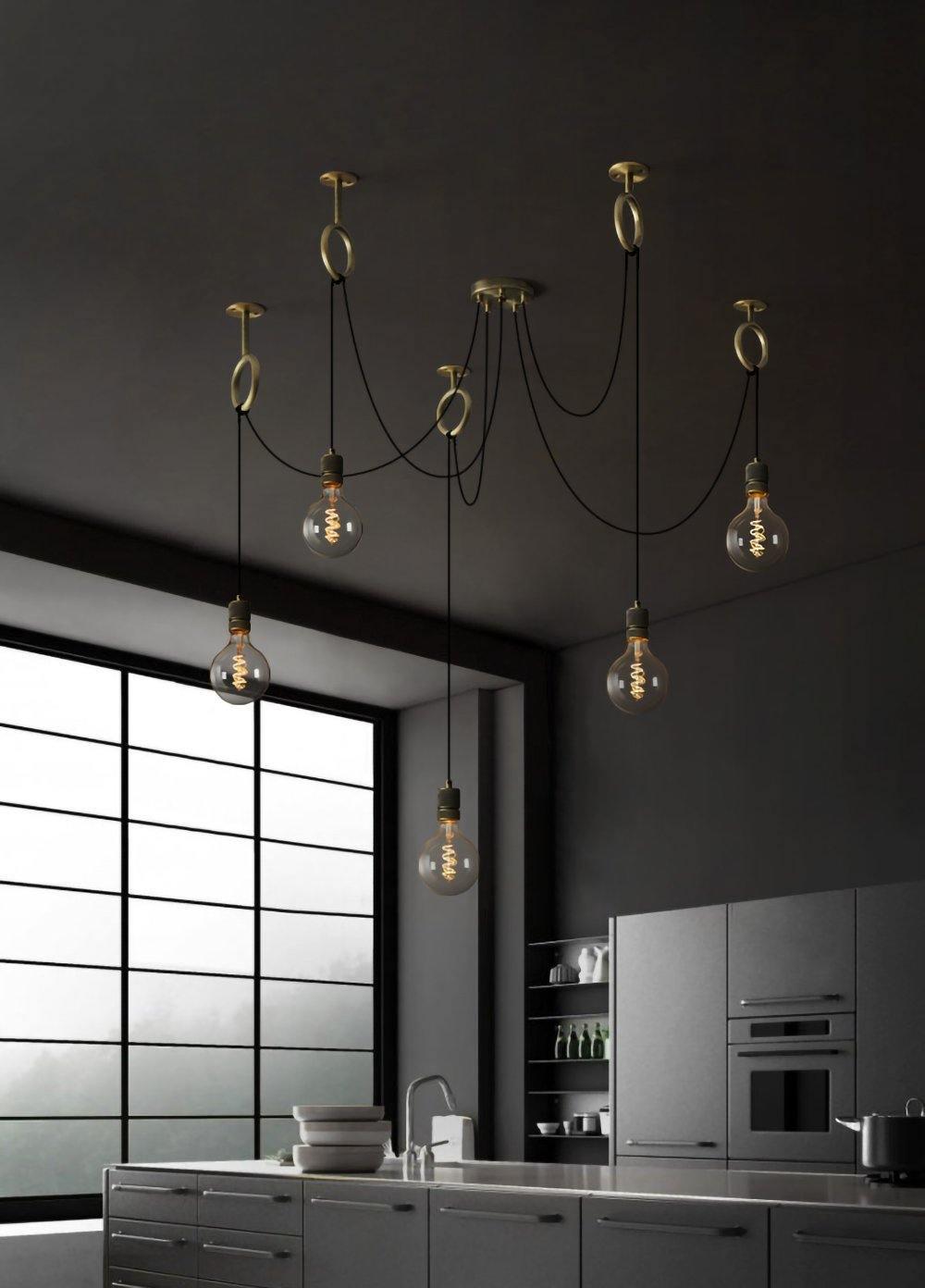 Lustra Lustre Industrial Spider Bulb Hanging - Neutralighting