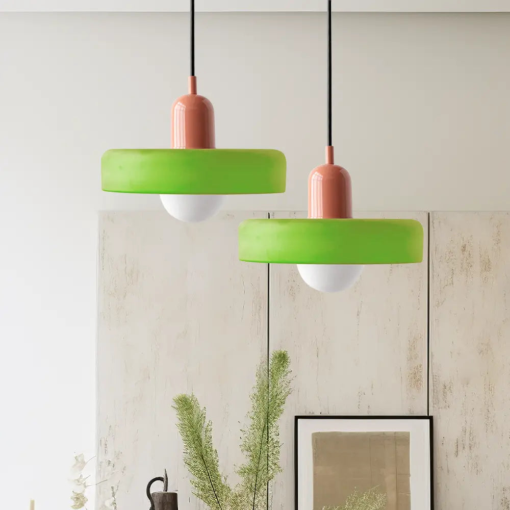 Lampe Suspendue en Verre Coloré - Maison Lumina