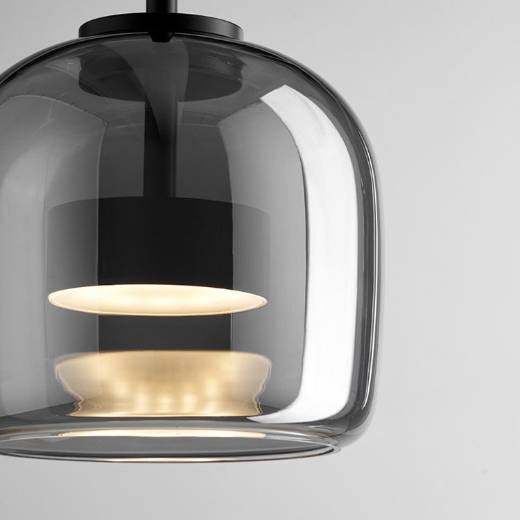June Suspension Luminaire Design Verre Gris Fumé - Neutralighting