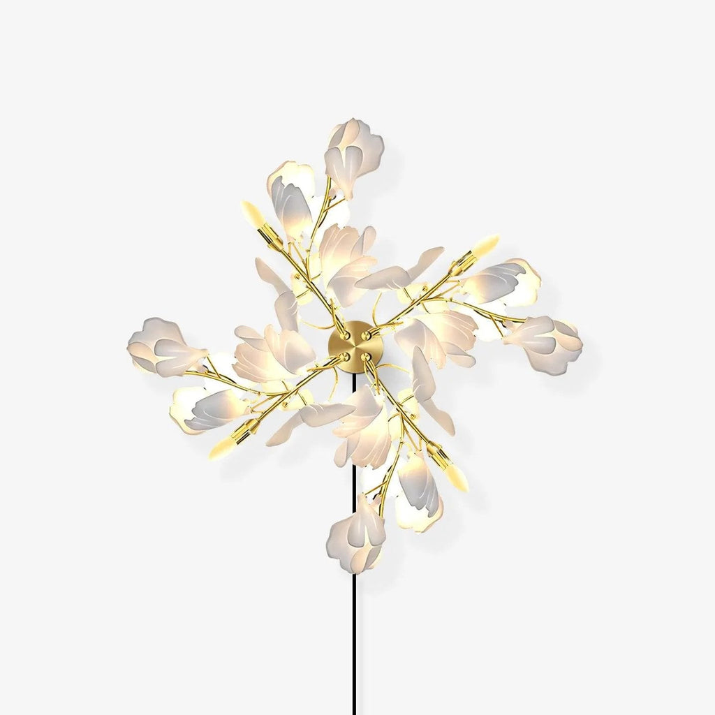 Lustra Wall Lamp Gingko Flowers Brass - Neutralighting
