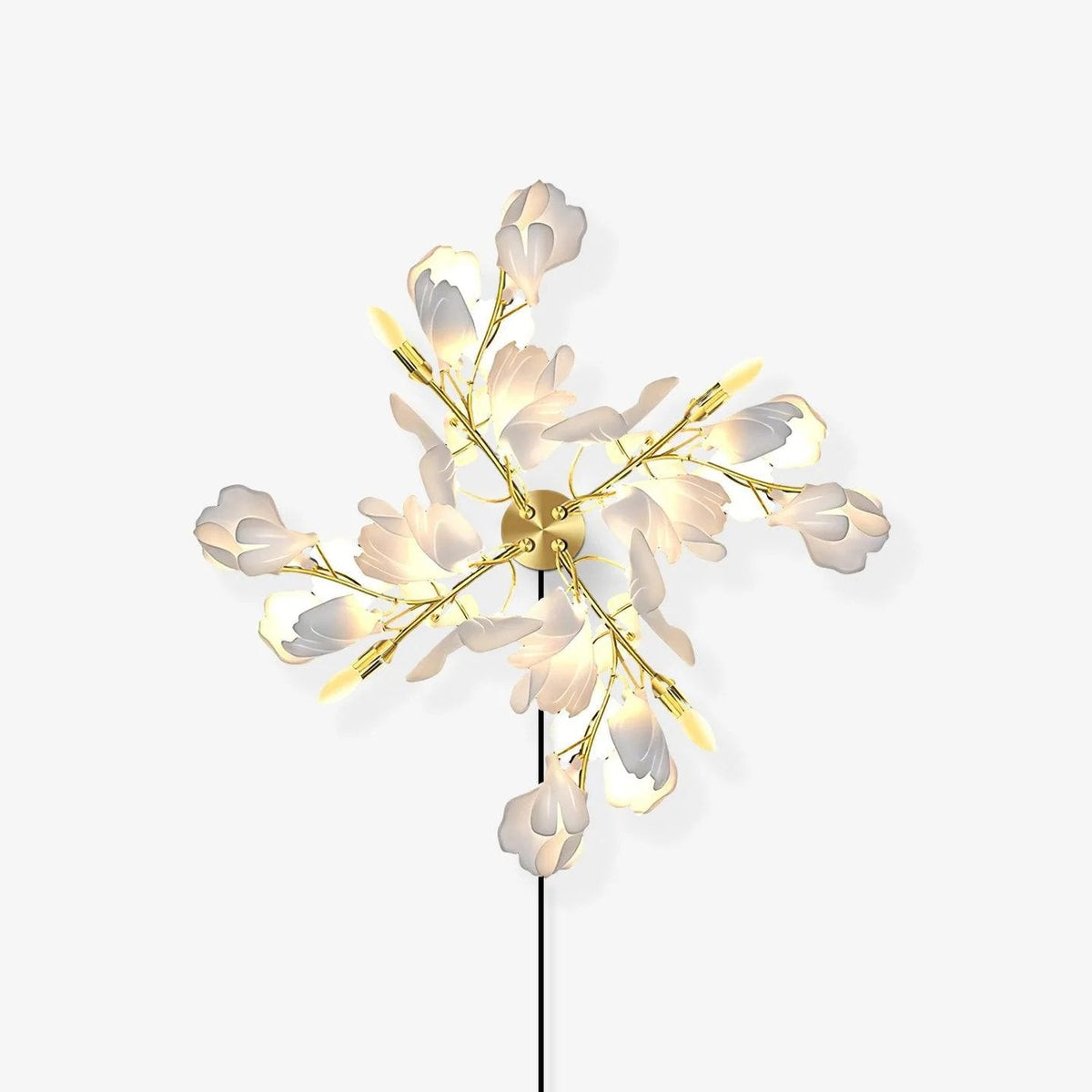Lustra Wall Lamp Gingko Flowers Brass - Neutralighting