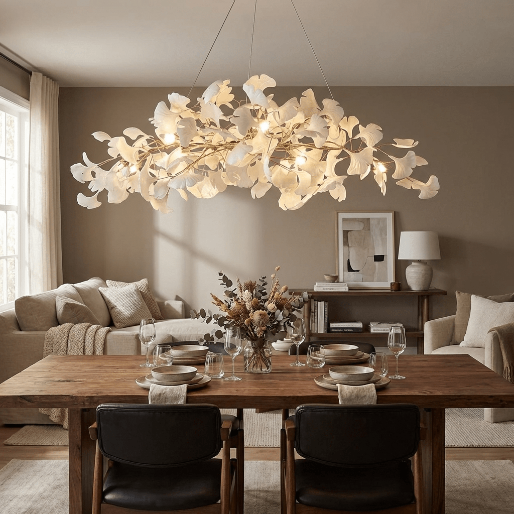Gingko Plume Chandelier – detail 7
