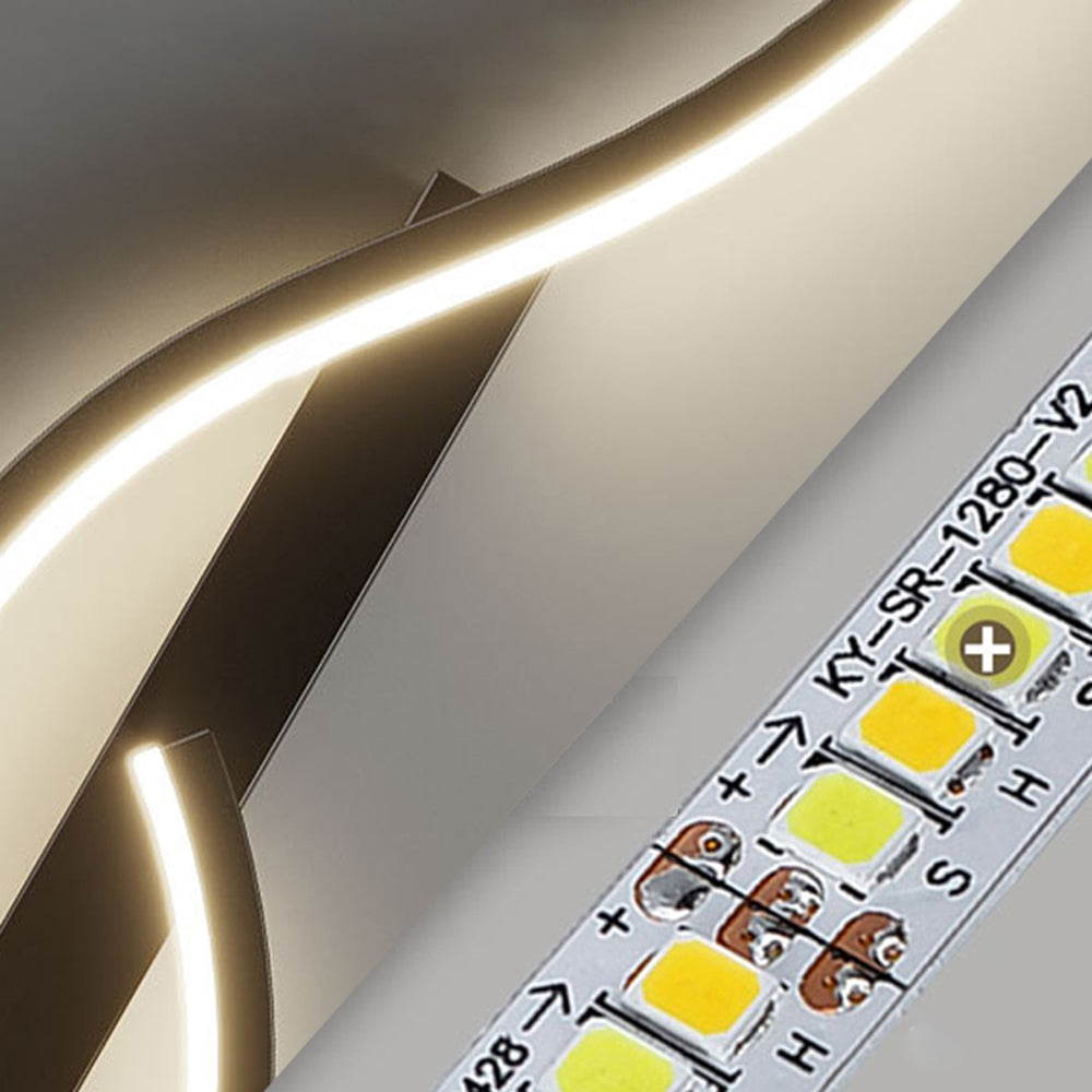 Lumor Applique Murale Vague Design Moderne Noir/Or Salon - Neutralighting