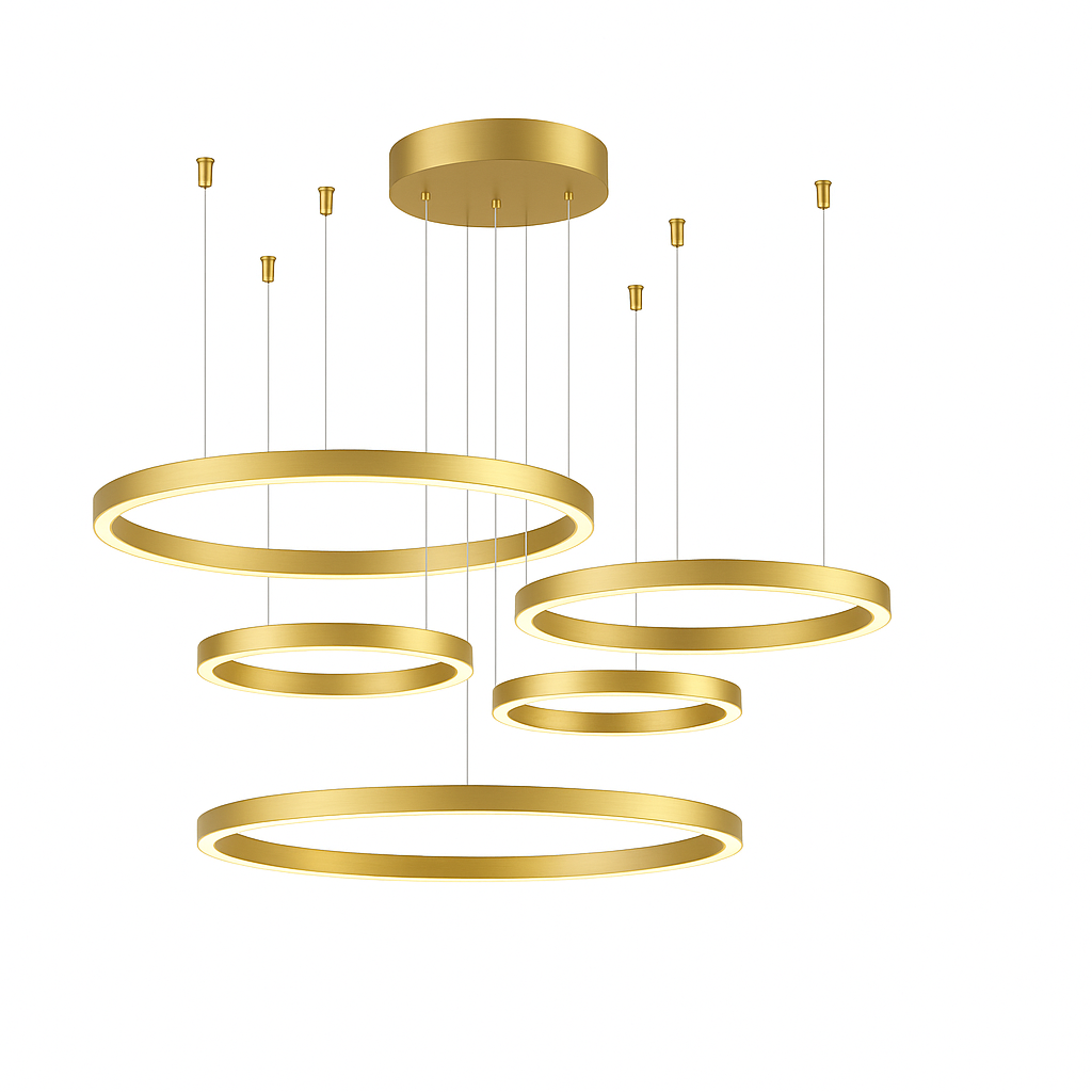 Lustre Moderne À Anneaux - Maison Lumina