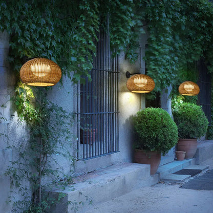 Applique Murale Extérieur Style Rotin - Maison Lumina