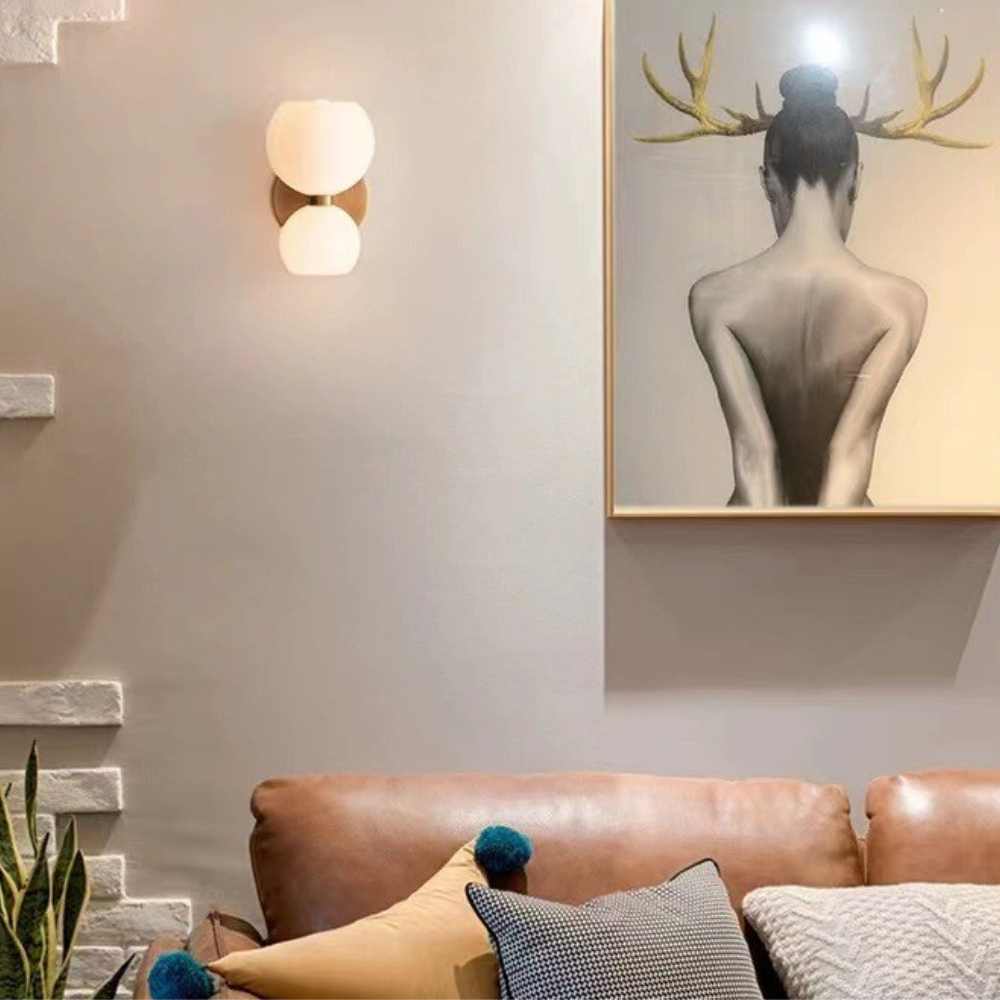 Valentina Moderne Sablier LED Applique Murale Métal/Verre Blanc Salle de séjour - Neutralighting