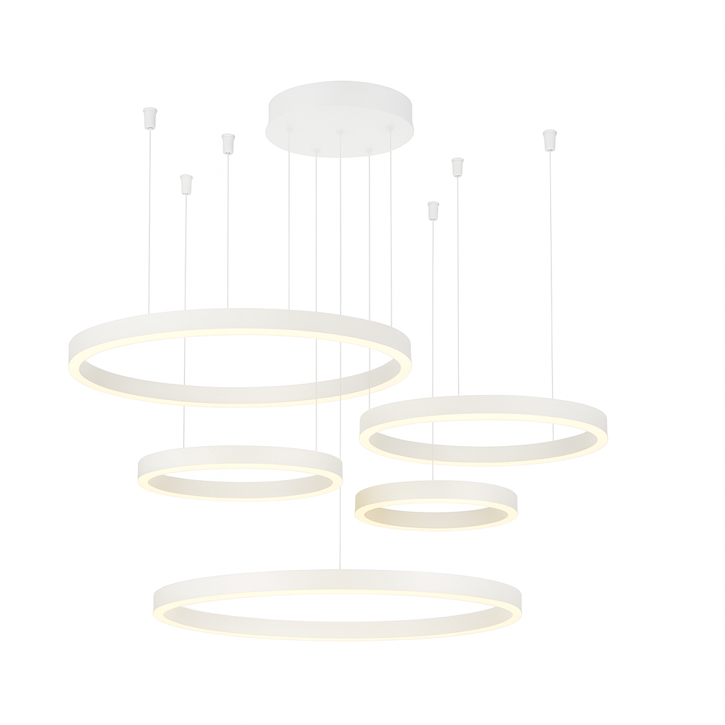 Lustre Moderne À Anneaux - Maison Lumina
