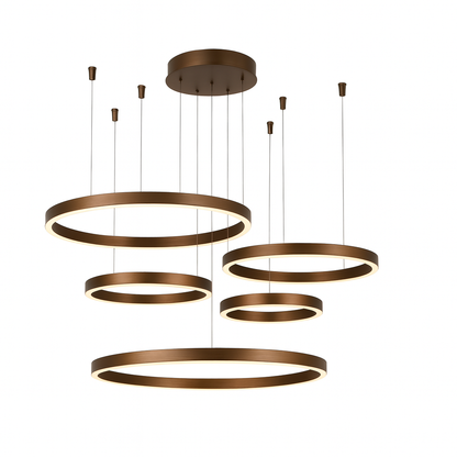 Lustre Moderne À Anneaux - Maison Lumina