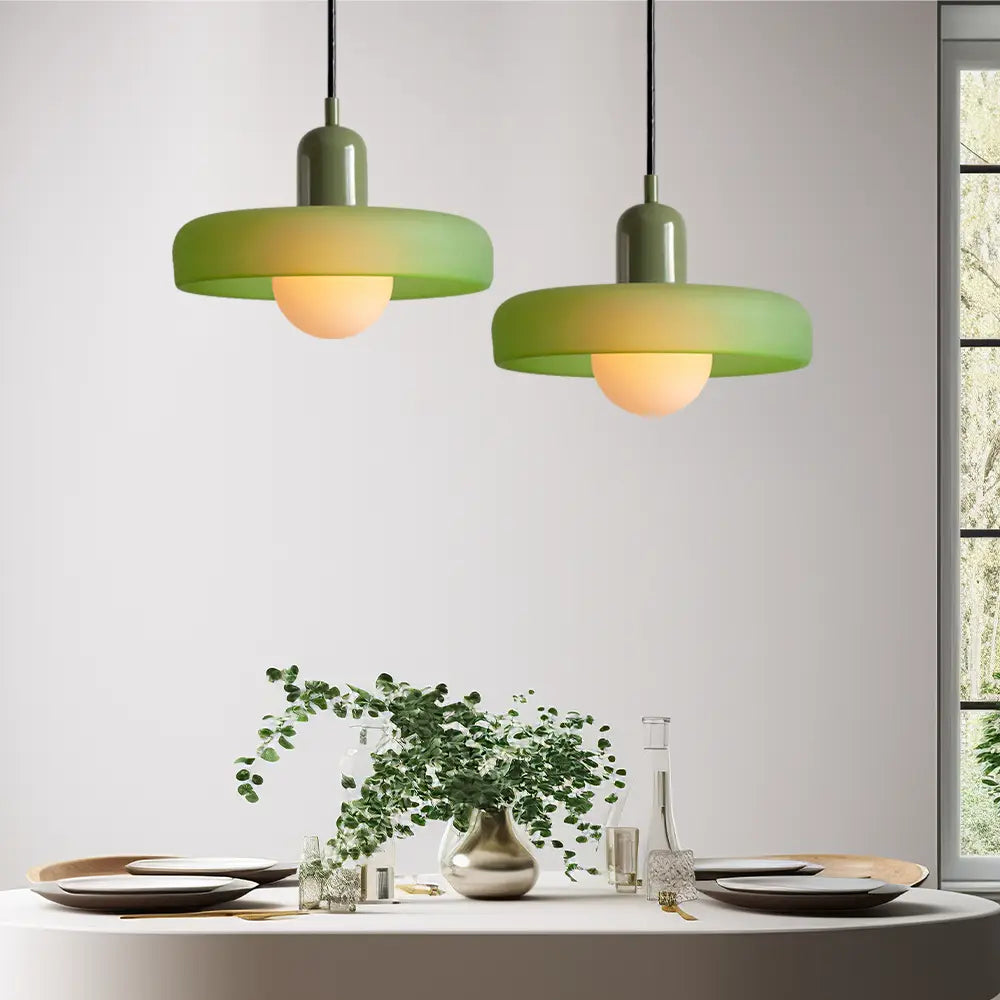 Lampe Suspendue en Verre Coloré - Maison Lumina