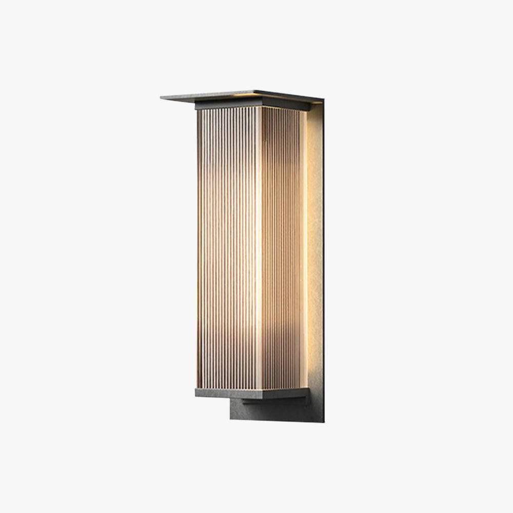 Yerin Applique Murale Extérieur Carré Modrene Métal Acrylique Brun Terrasse - Neutralighting