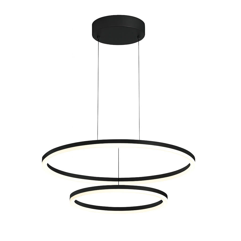 Lustre Moderne À Anneaux - Maison Lumina