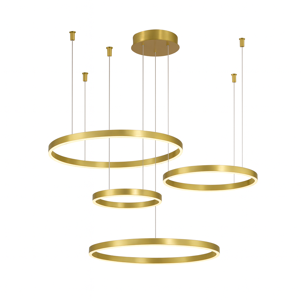 Lustre Moderne À Anneaux - Maison Lumina