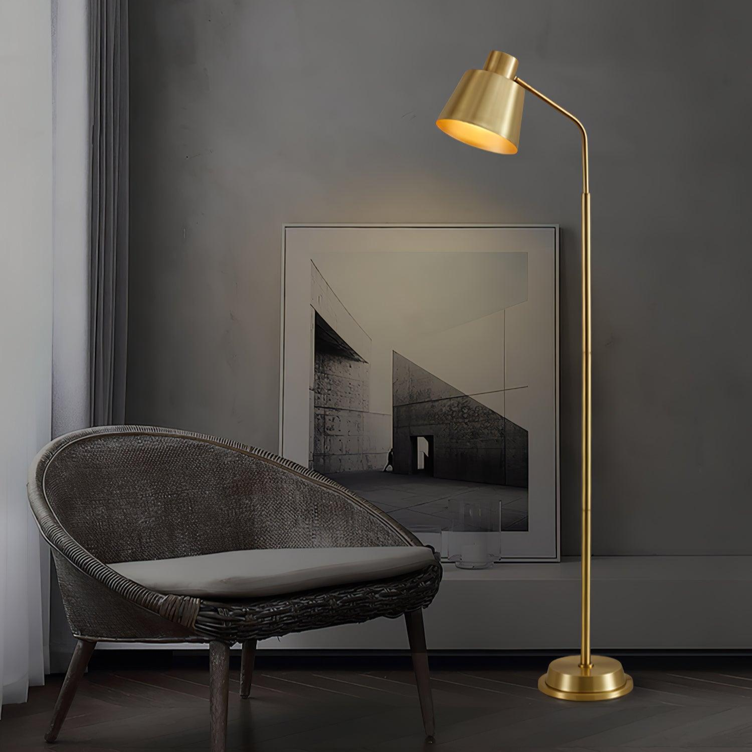 Lampadaire En  Laiton - Maison Lumina