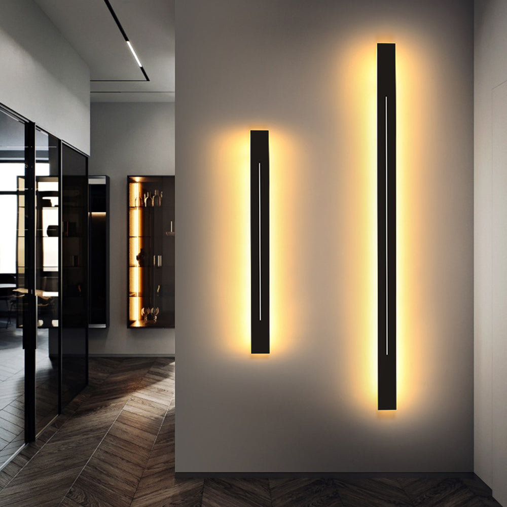 Azin Applique Murale Linéaire Simple Noir/Or Salon - Neutralighting