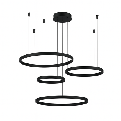 Lustre Moderne À Anneaux - Maison Lumina