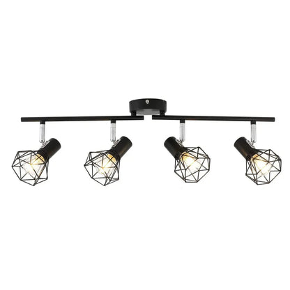 Plafonnier Noir Élégant Multipièces - Maison Lumina