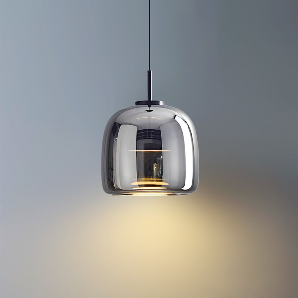 June Suspension Cylindre Moderne Verre. Claire/Grise Fumée/Ambre - Neutralighting