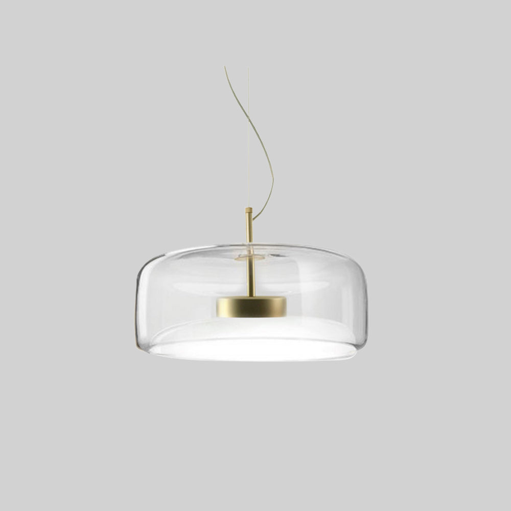 June Suspension Cylindre Moderne Verre. Claire/Grise Fumée/Ambre - Neutralighting