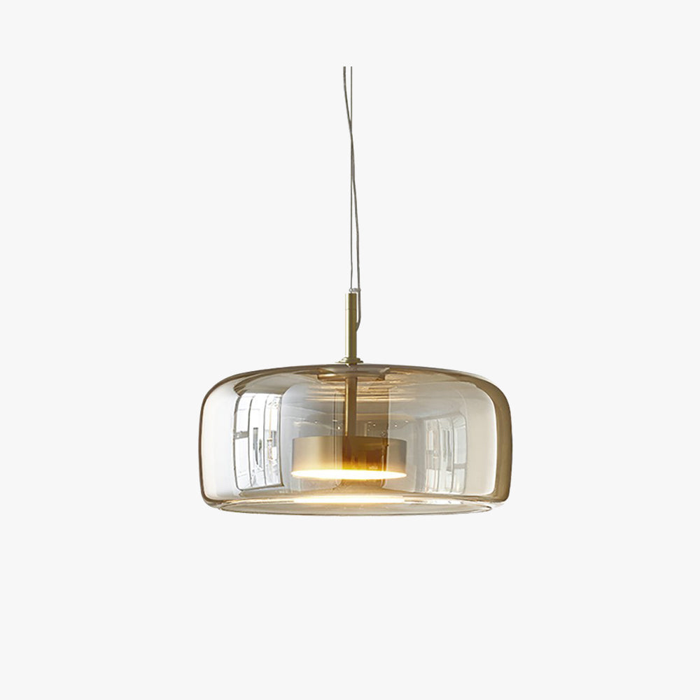 June Suspension Cylindre Moderne Verre. Claire/Grise Fumée/Ambre - Neutralighting
