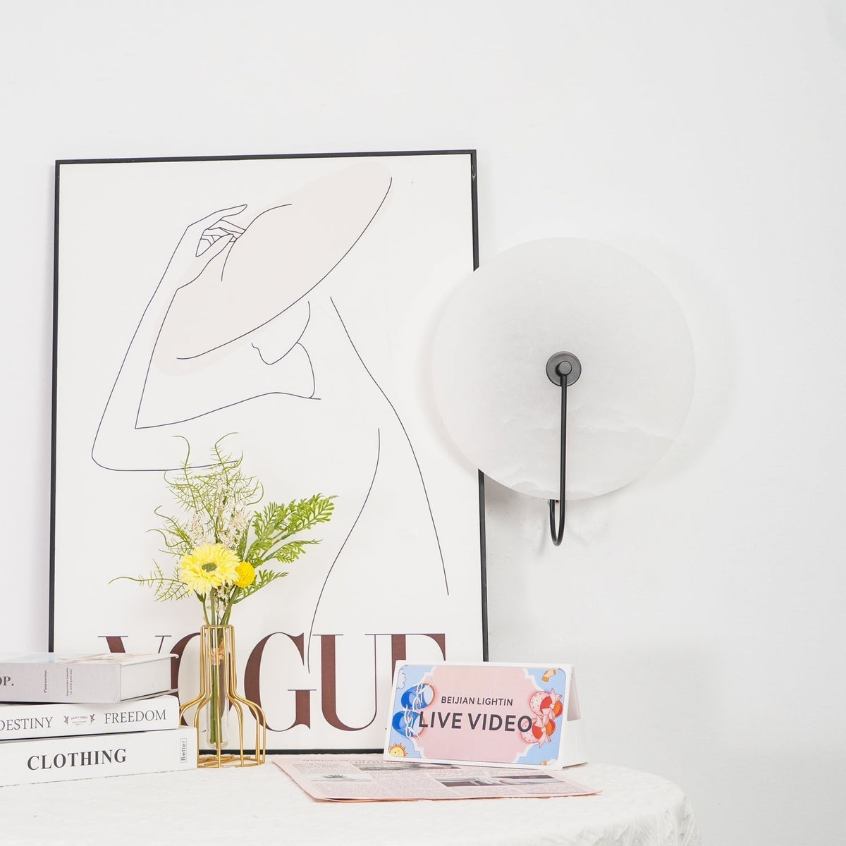 Elaris Applique Murale Globe en Albâtre - Neutralighting