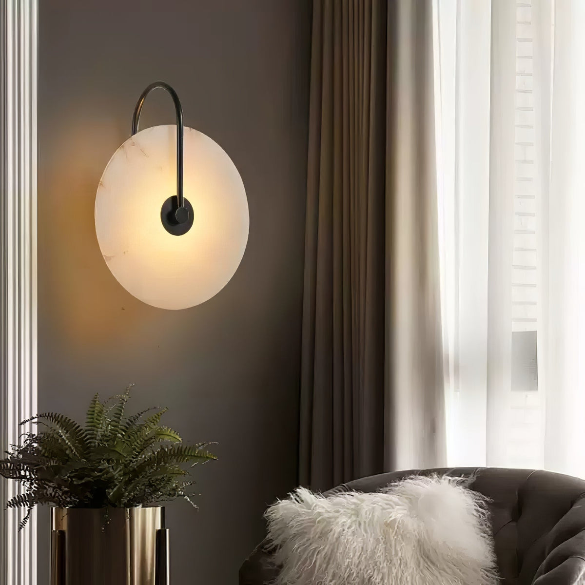 Elaris Applique Murale Globe en Albâtre - Neutralighting