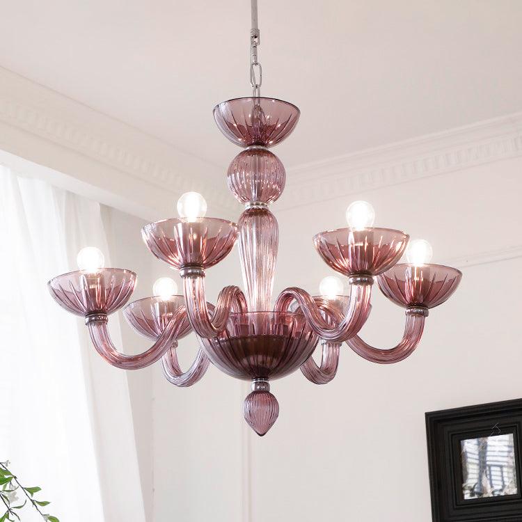 Lustra Lustre En Verre De Murano Élégant Fait Main - Neutralighting