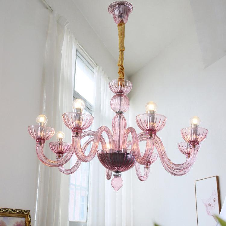 Lustra Lustre En Verre De Murano Élégant Fait Main - Neutralighting