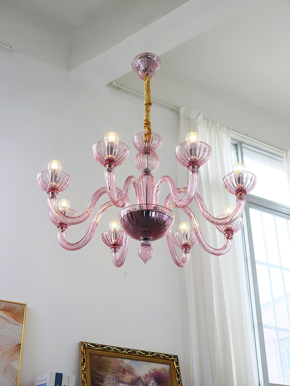 Lustra Lustre En Verre De Murano Élégant Fait Main - Neutralighting