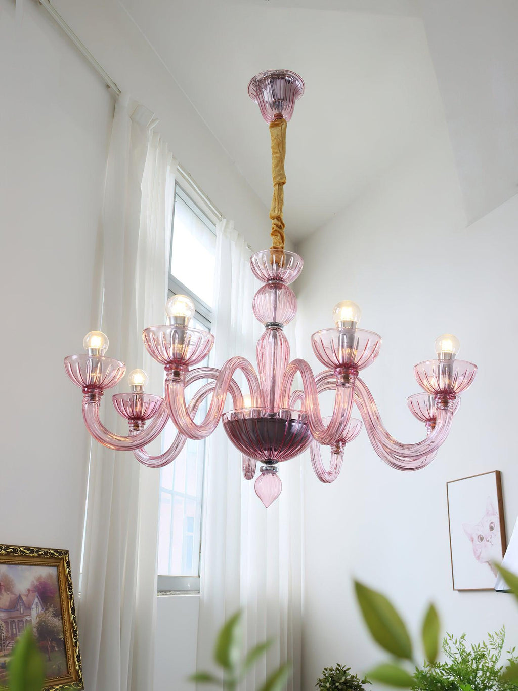 Lustra Lustre En Verre De Murano Élégant Fait Main - Neutralighting