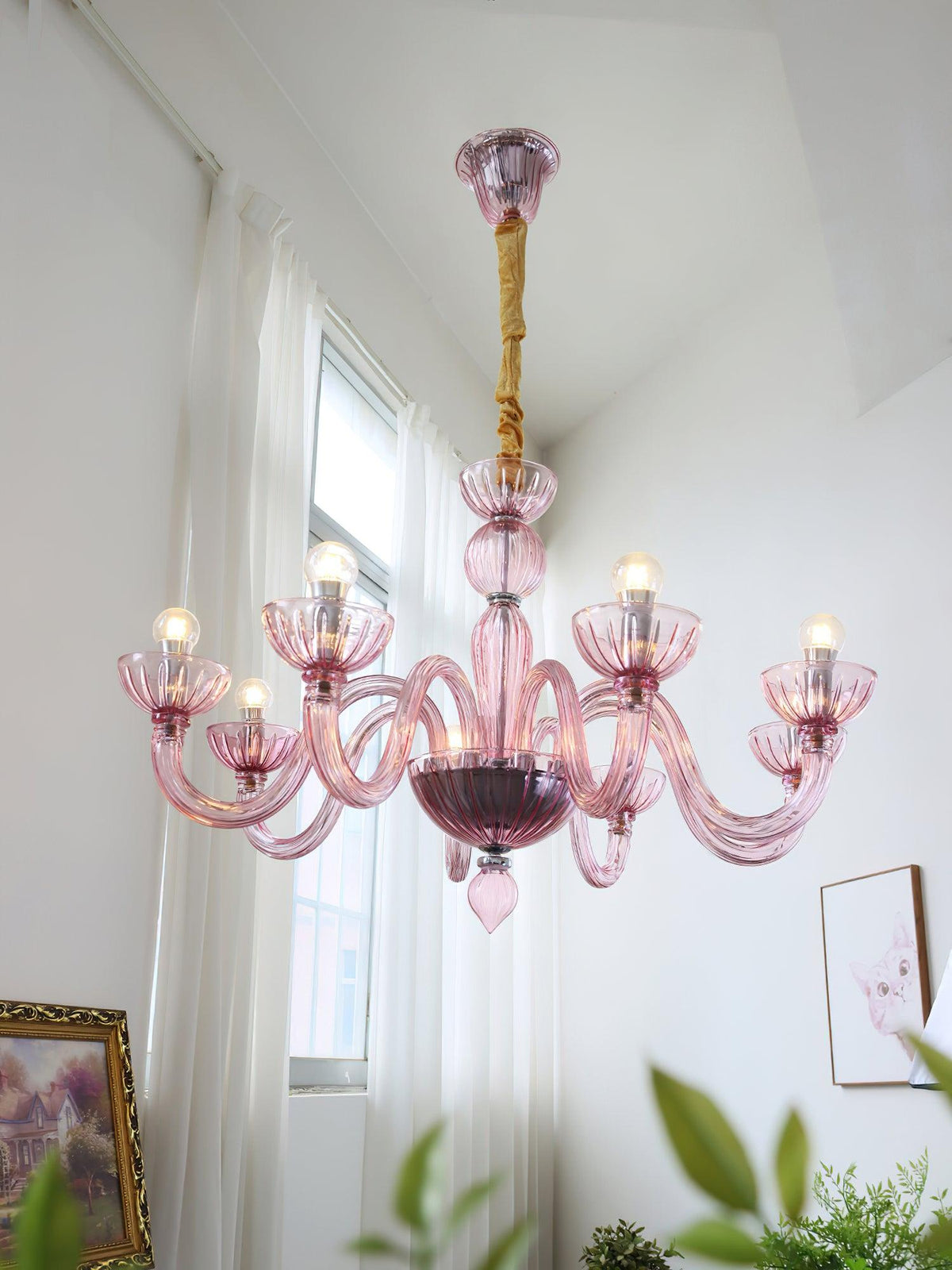 Lustra Lustre En Verre De Murano Élégant Fait Main - Neutralighting