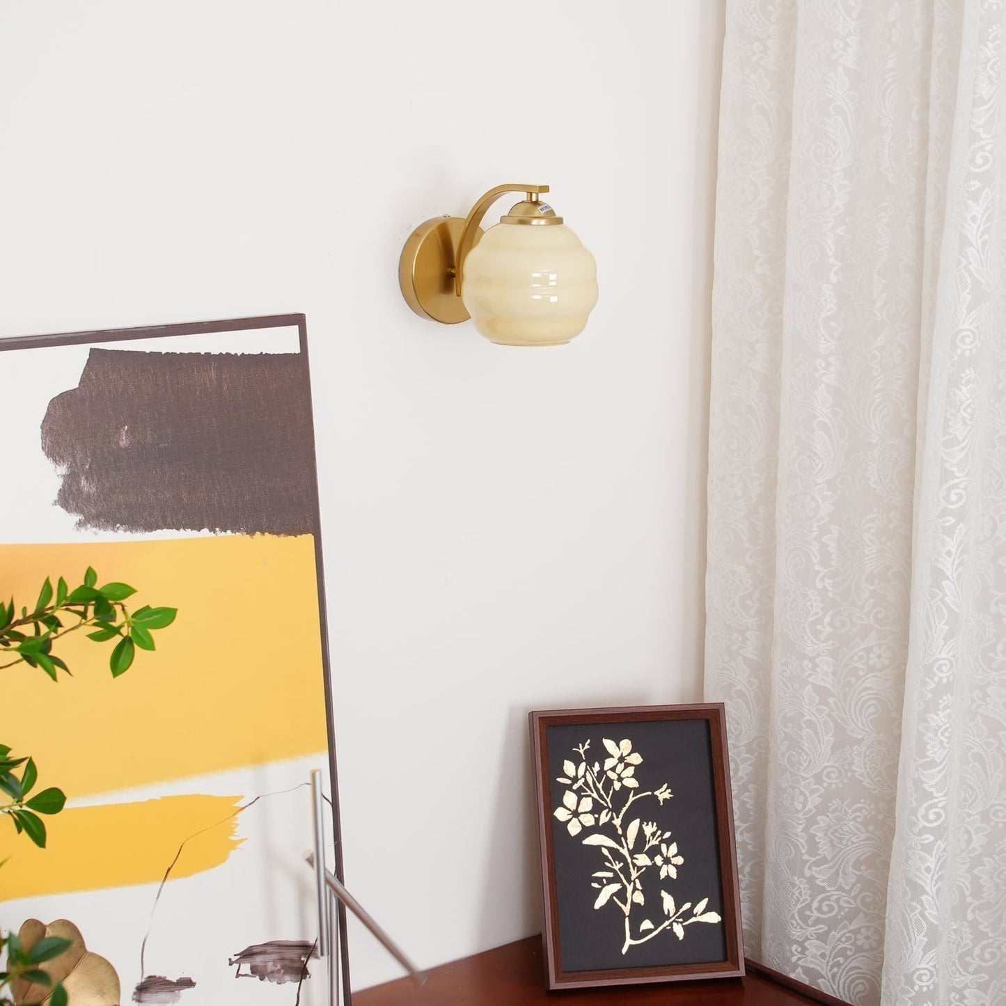 Applique Murale Globe en Verre Vintage - Maison Lumina