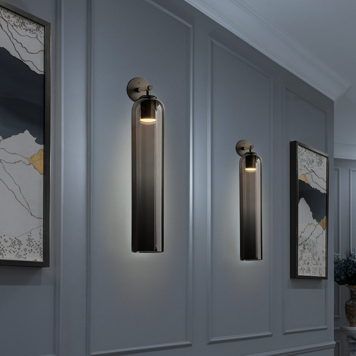June Applique Murale Intérieure Cylindrique & Verre - Neutralighting