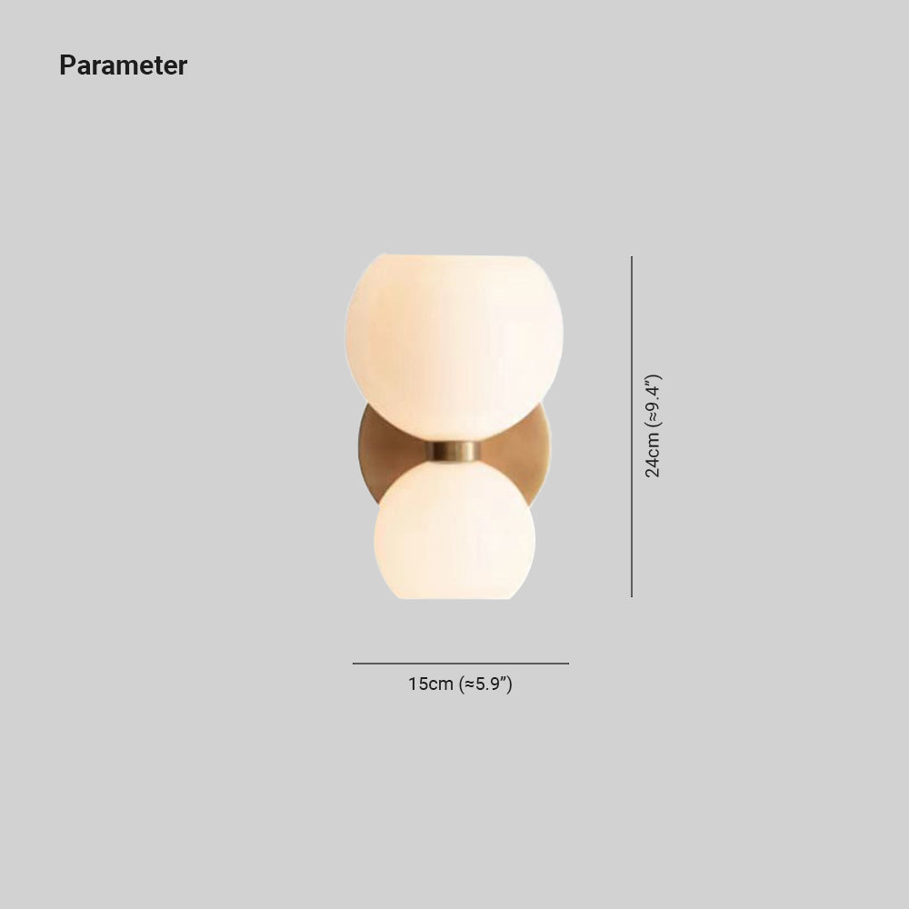 Valentina Moderne Sablier LED Applique Murale Métal/Verre Blanc Salle de séjour - Neutralighting