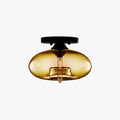 Arisha Oval Industriel LED Plafonnier Rouge/Marron/Ambre/Bleu Métal/Verre Salon - Neutralighting