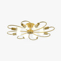 Valentina LED Plafonnier Fleur Moderne Métal Noir/Doré Floral Salon/Chambre à Coucher - Neutralighting