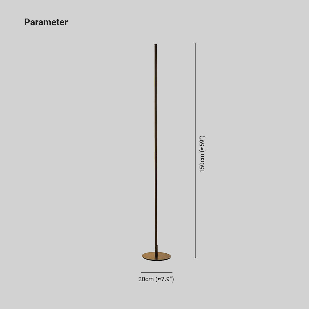 Ray Simple Linéaire LED Lampadaire Or Noir Métal Gel de Silice Salon Chambre - Neutralighting